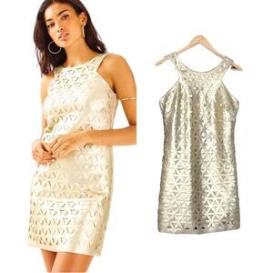 Lilly Pulitzer Gold Sleeveless Dress